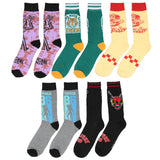 Stranger Things Hellfire Club Hawkins High School Adult Men's Crew Socks 5 Pairs