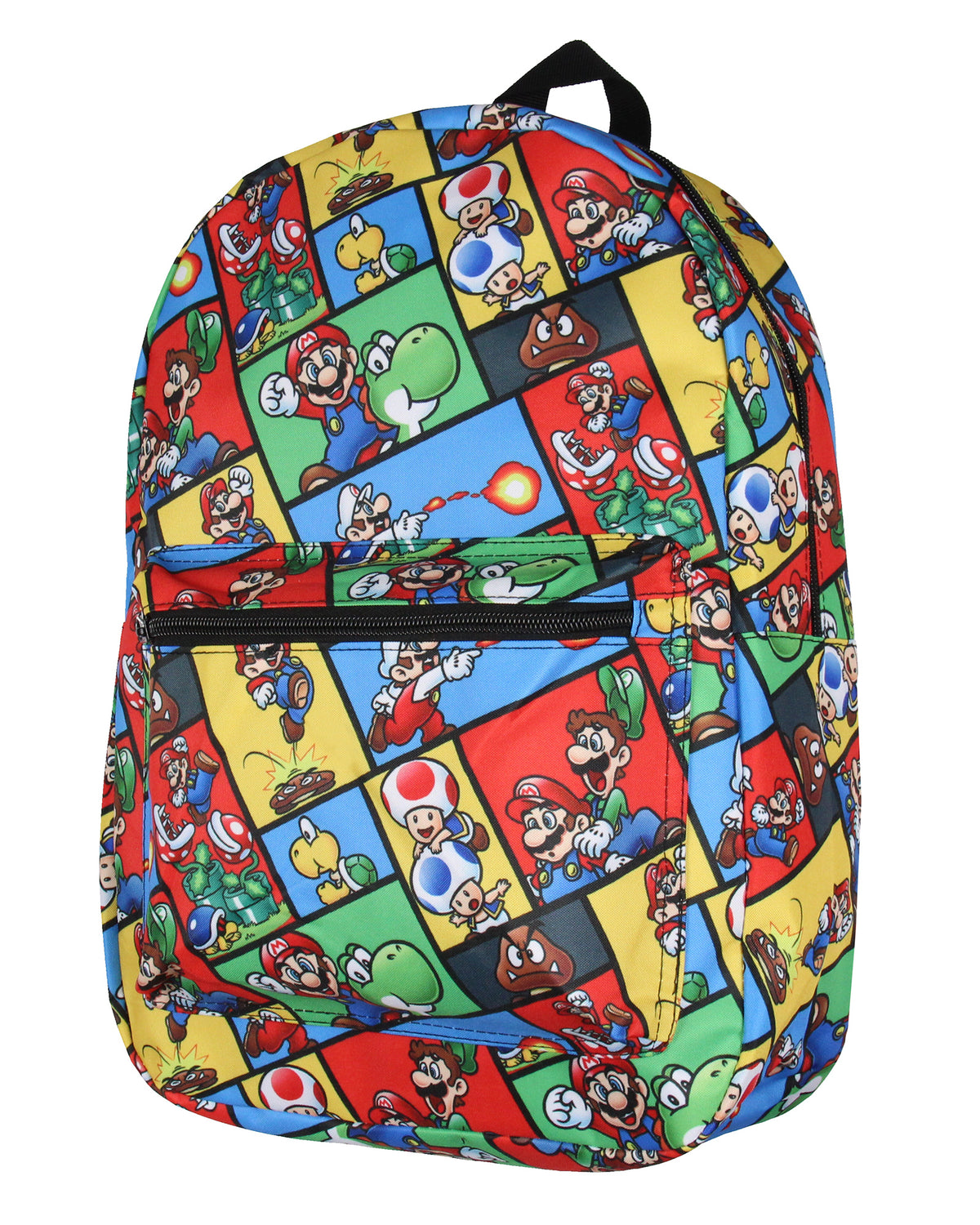 Super Mario Backpack Multi Character Video Game School Travel Laptop Backpack 17"