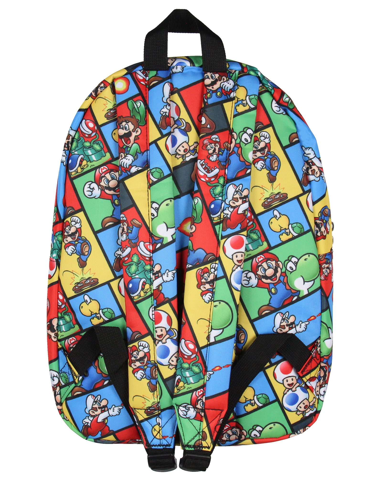 Super Mario Backpack Multi Character Video Game School Travel Laptop Backpack 17"