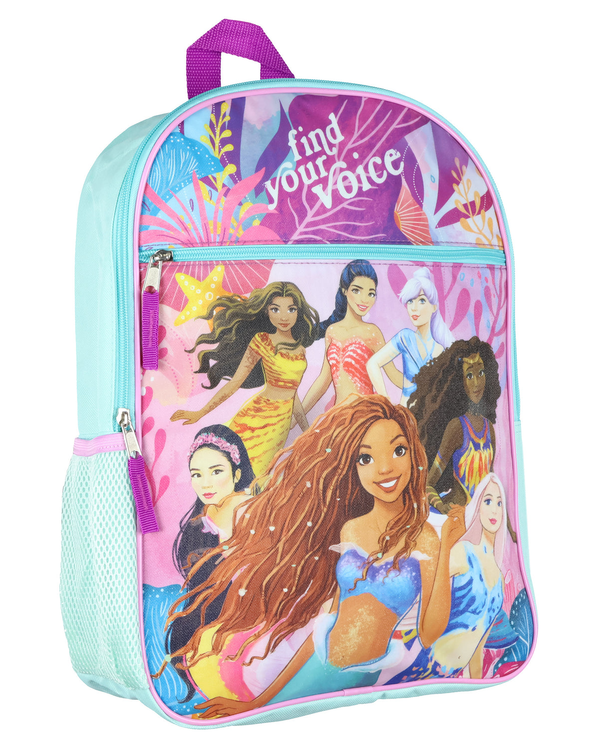 The Little Mermaid Backpack Live Action Movie | Ariel Find Your Voice Shimmer 16" Bookbag