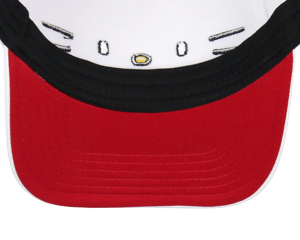Sanrio Hello Kitty Embroidered Face Whiskers Adult Snapback Hat With 3D Ears And Bow