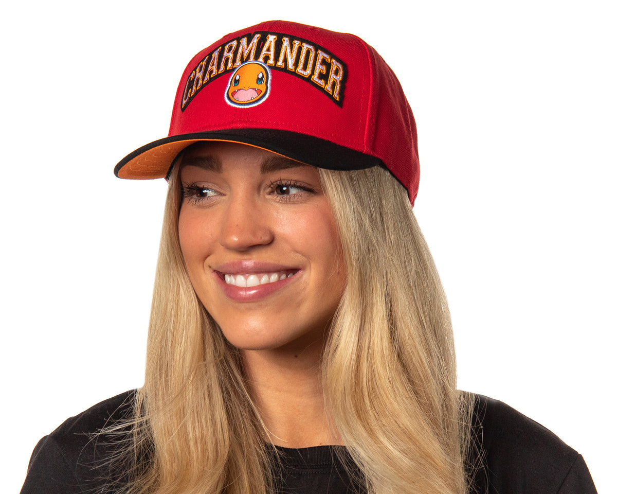 Pokemon Adult Embroidered Precurve Snapback Hat For Men and Women