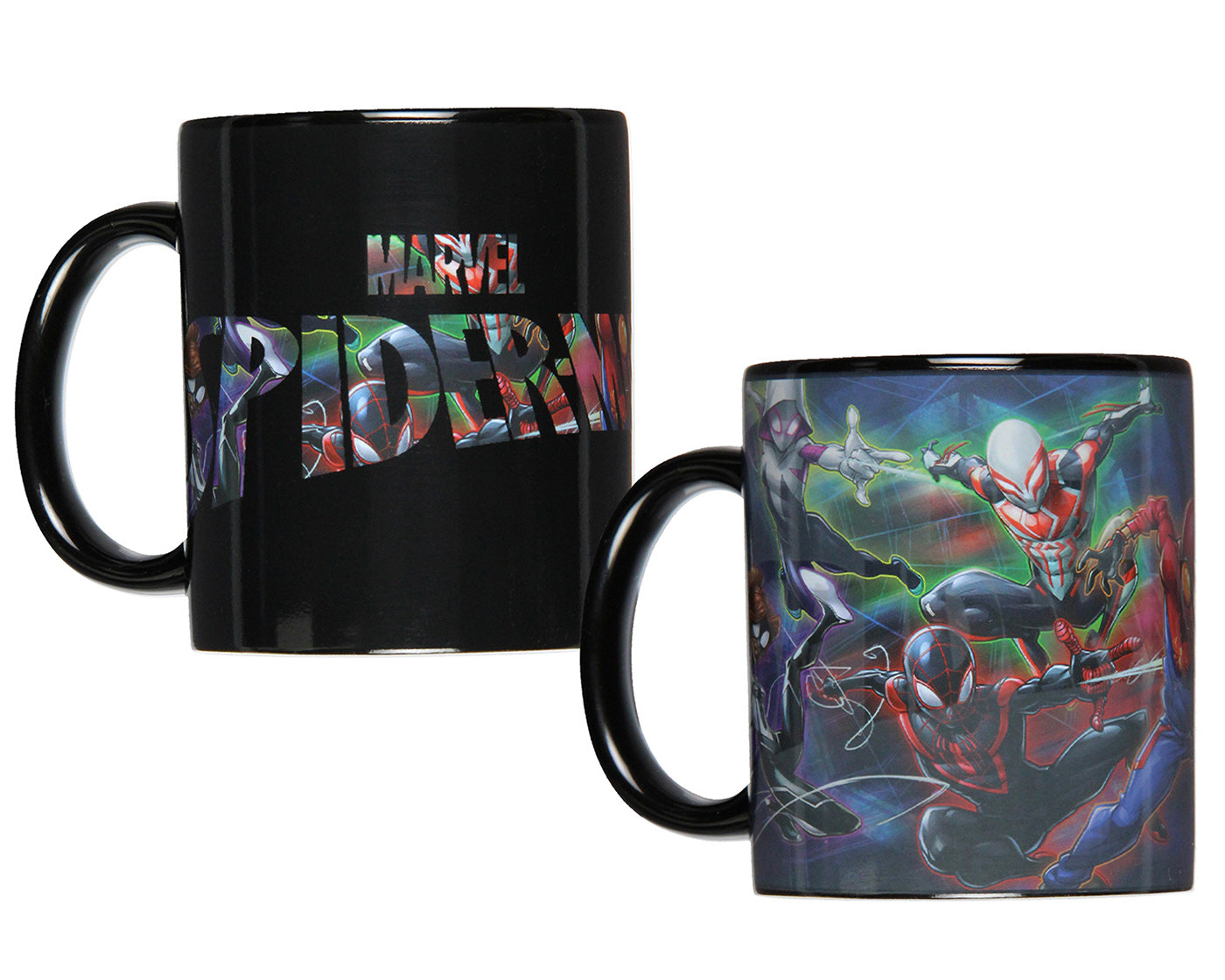 Marvel Spiderman Multi-Character Heat Reactive Color Changing Tea Coffee Mug Cup