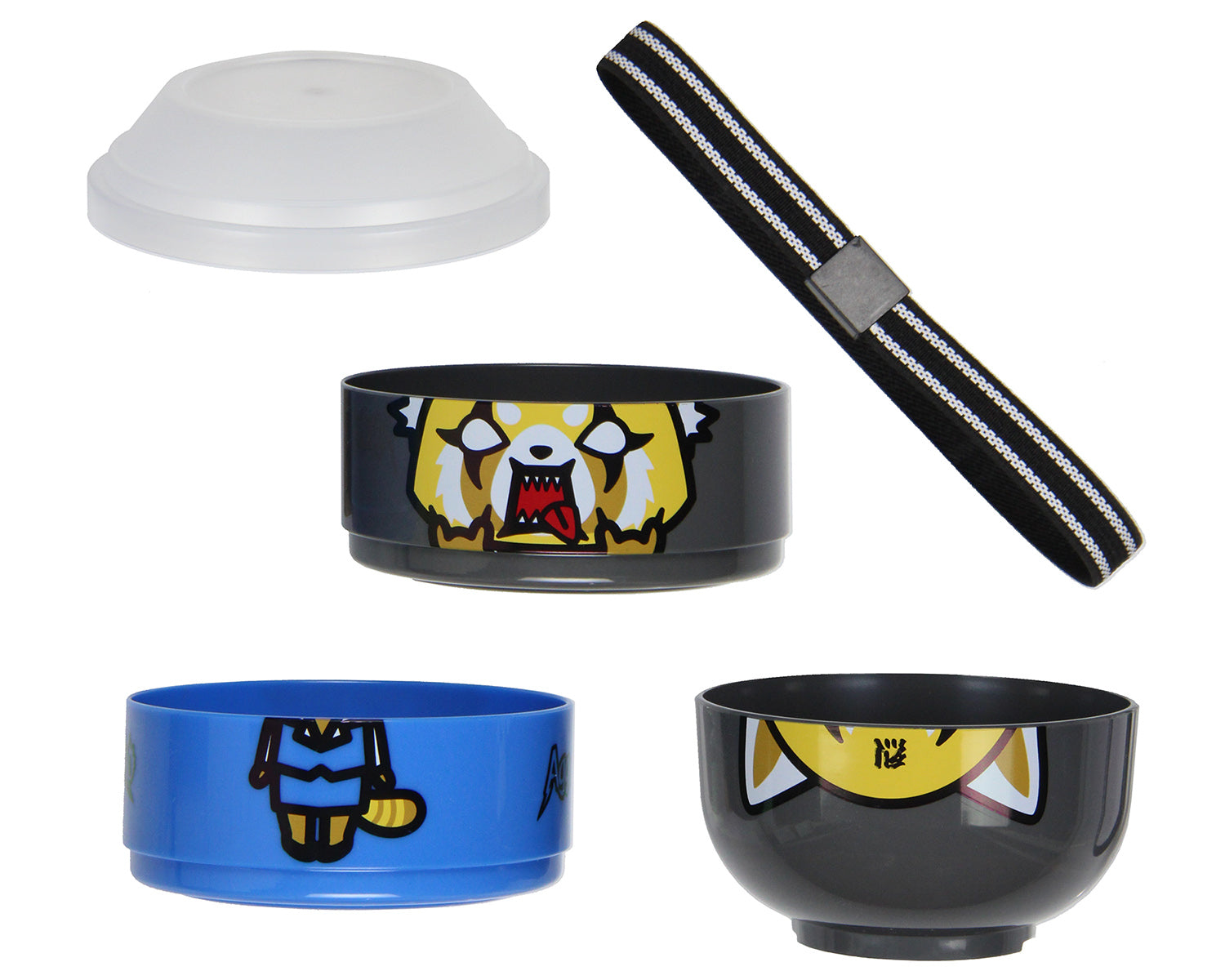 Aggretsuko 3 Bowl Compartment Bento Lunch Box - Seven Times Six