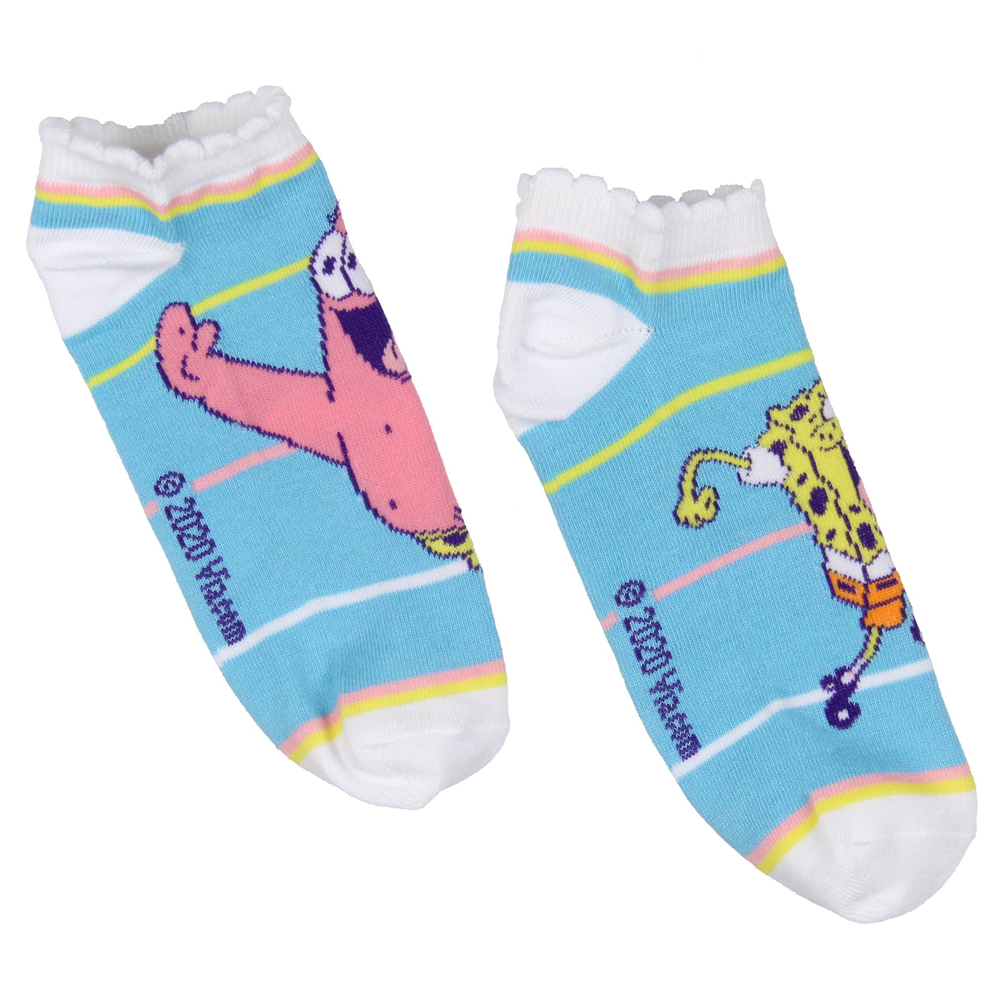 SpongeBob SquarePants Women's High Five 1 Pair No-Show Ankle Socks