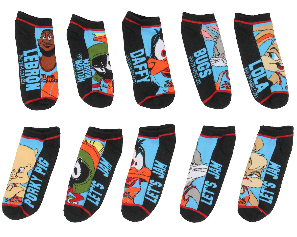 Space Jam A New Legacy Adult 5 Pack Mix And Match Unisex No Show Ankle Socks
