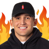 Sriracha Bottle With Chicken Embroidered Adjustable Hat For Men OSFM