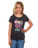 Marvel Girls' This Girl Won't Stop Chibi Superheroes Glitter T-Shirt