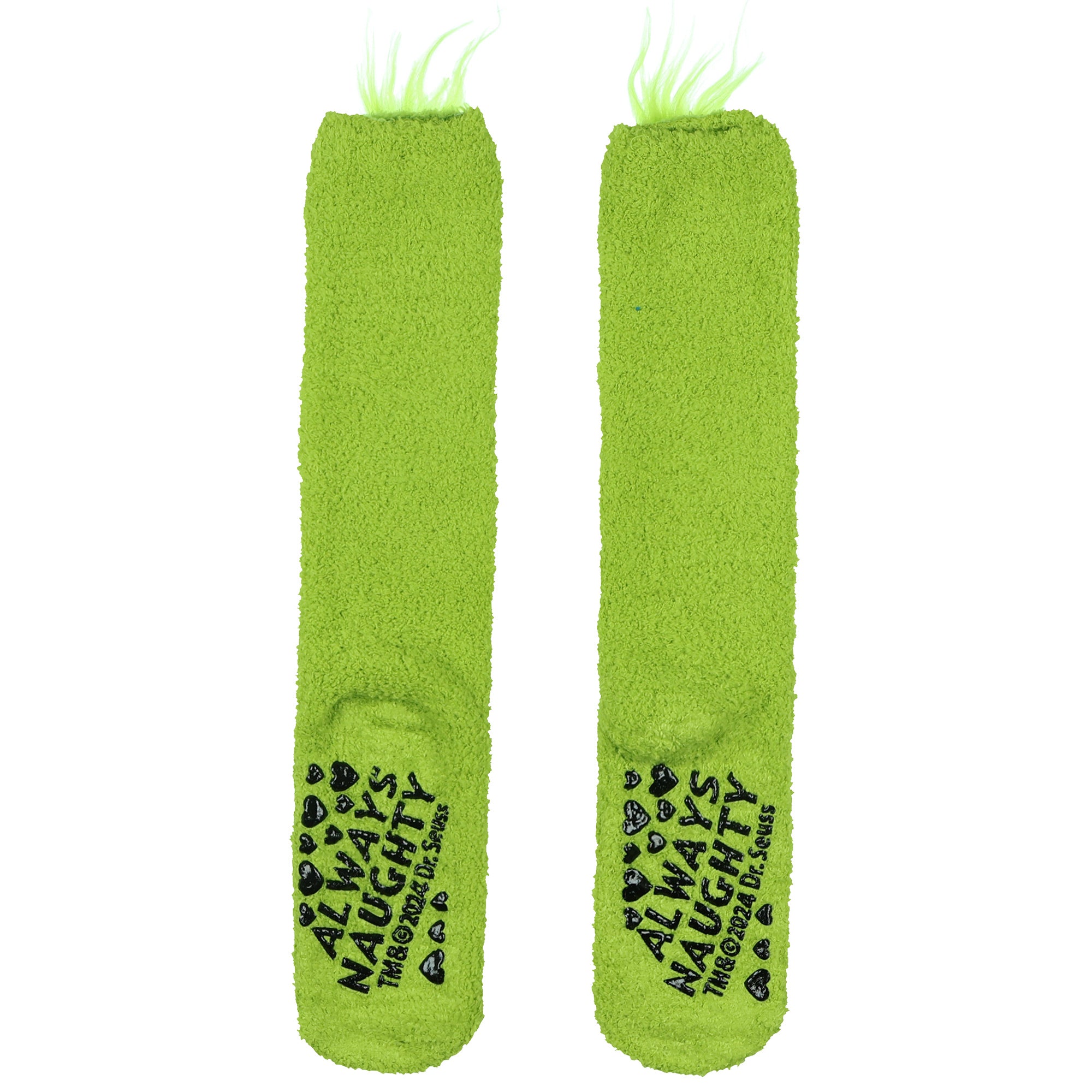 Dr. Seuss Women's The Grinch Always Naughty Knee-High Slipper Socks 1 Pair OSFM