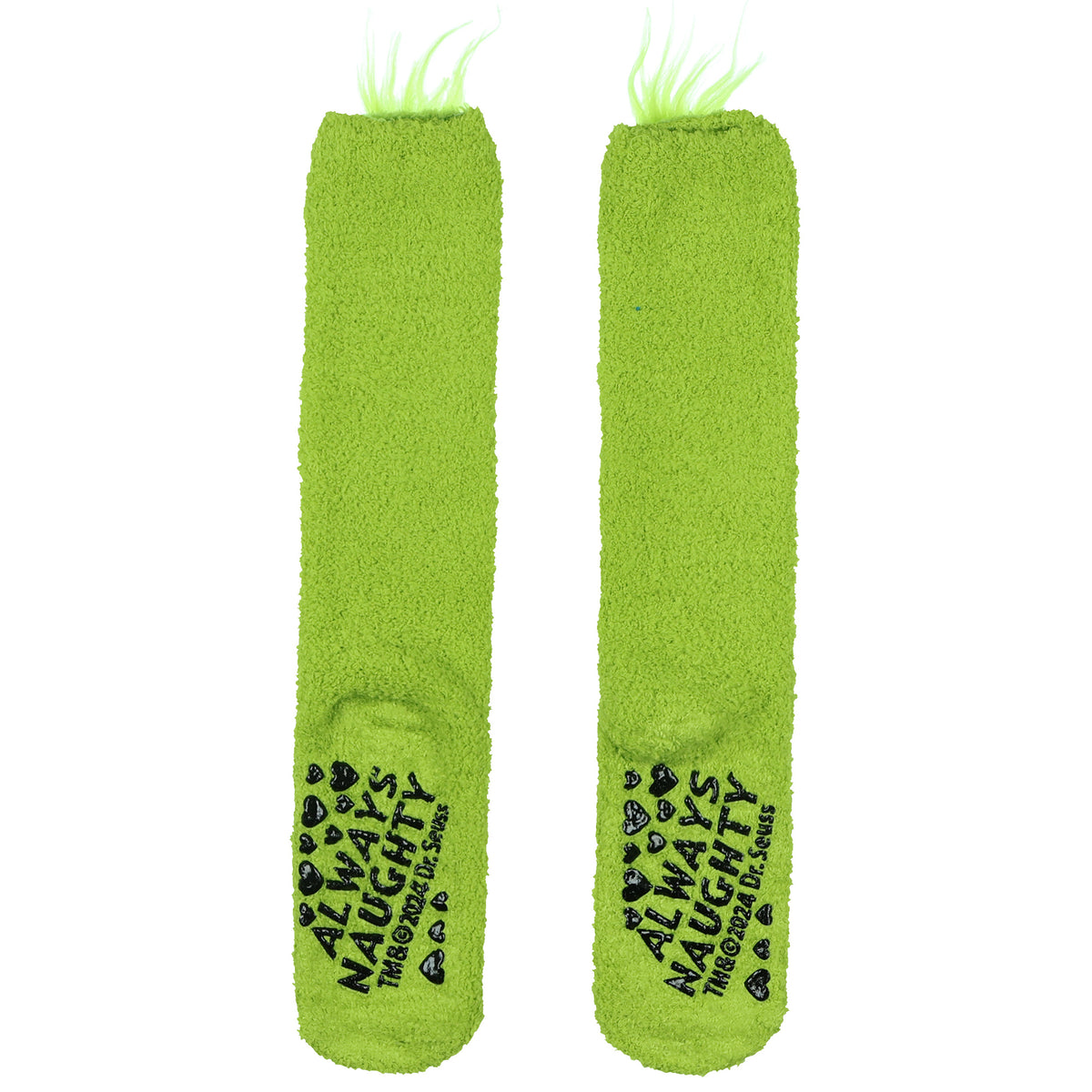 Dr. Seuss Women's The Grinch Always Naughty Knee-High Slipper Socks 1 Pair OSFM