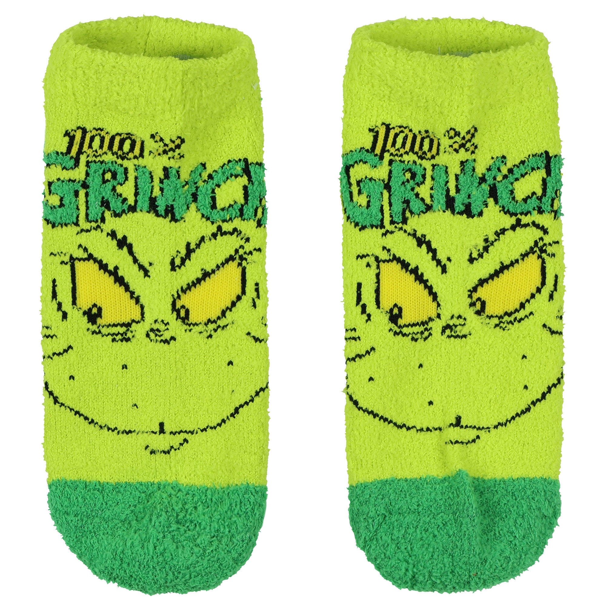 Dr. Seuss Women's How The Grinch Stole Christmas 3 Pair No-Show Socks (OSFM)