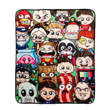FGTeeV Cartoon Character Group Throw Blanket 50" x 60" Soft Plush Throw Blanket