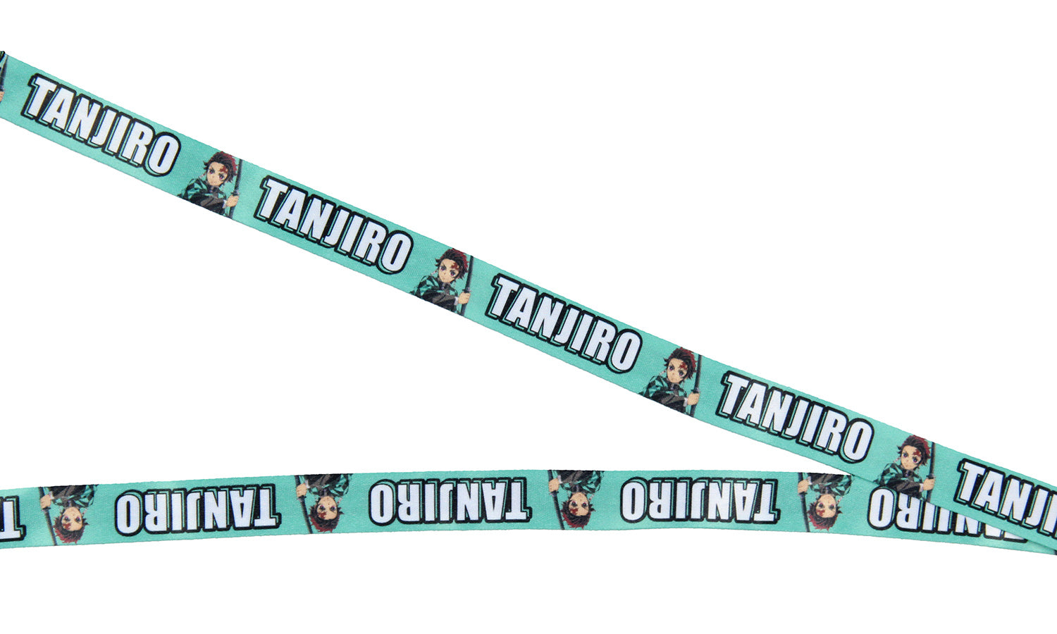 Demon Slayer Tanjiro Checkered Pattern Sublimated Strap ID Holder Anime Lanyard