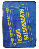Blockbuster Video Movie VHS Case Fleece Fuzzy Plush Soft Throw Blanket