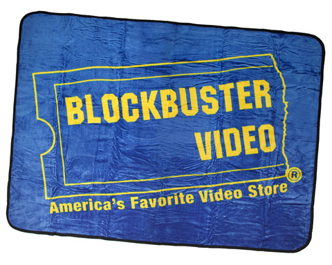 Blockbuster Video Movie VHS Case Fleece Fuzzy Plush Soft Throw Blanket