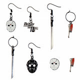 Friday The 13th Costume Jewelry Stud Dangle Closed Back Earrings Set 4 Pack