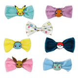 Pokemon Velvet Character Hair Accessories Bows Hair Clips For Women Girls 7 Pcs