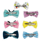 Pokemon Velvet Character Hair Accessories Bows Hair Clips For Women Girls 7 Pcs