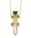 Harry Potter House Animal Gem Stone Pendant Necklace - All 4 Houses Available