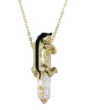 Harry Potter House Animal Gem Stone Pendant Necklace - All 4 Houses Available