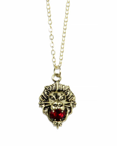 Harry Potter House Animal Gem Stone Pendant Necklace - All 4 Houses Available