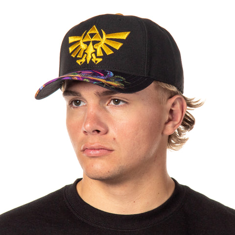 Legend of Zelda Embroidered Crest Sublimated Bill Design Adult OSFM Snapback Hat