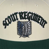 Attack on Titan Adult Scout Regiment Embroidered Snapback Hat for Men and Women