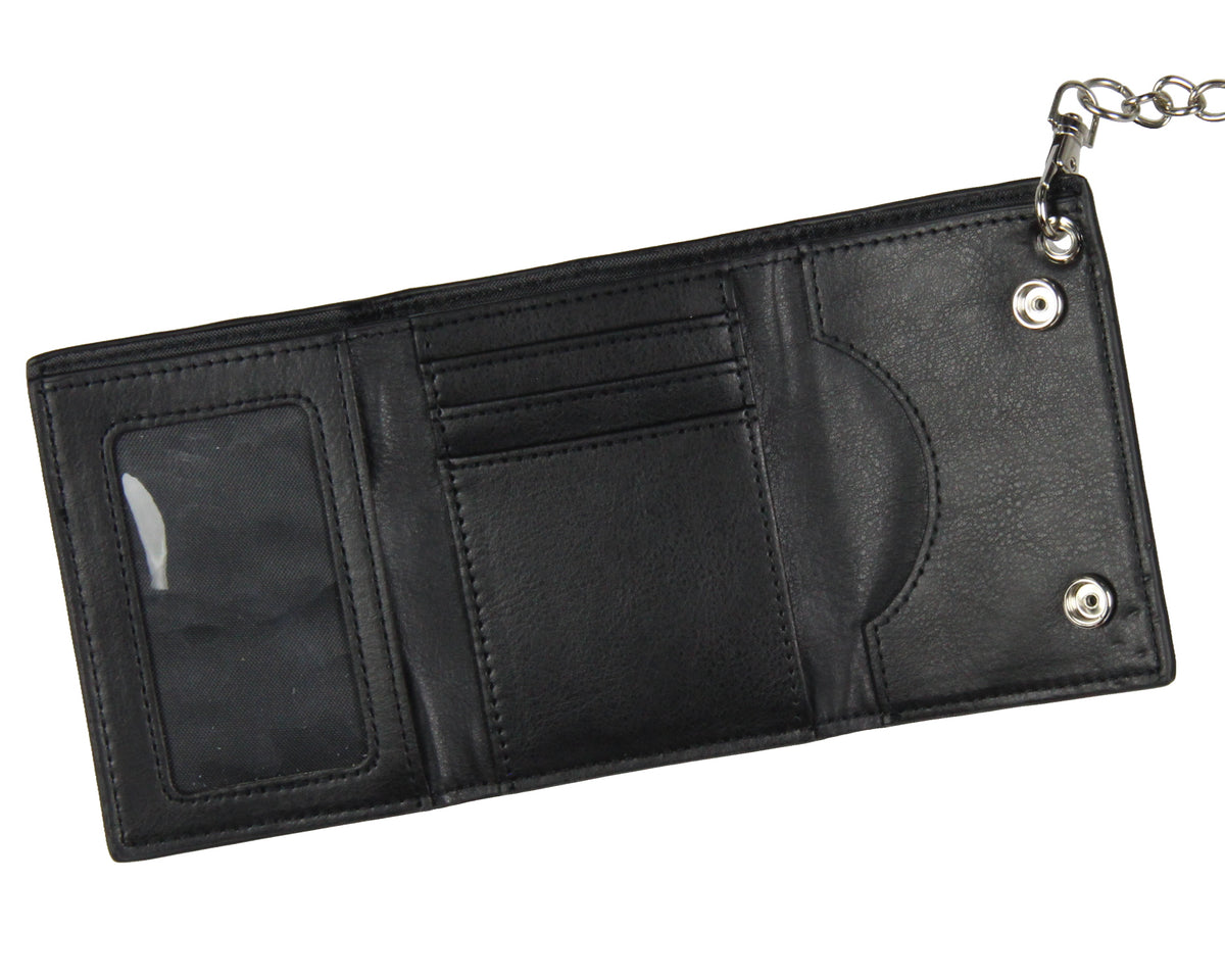 Hunter x Hunter Merch Anime Hisoka Morrow Tri-Fold Snap Closure Chain Wallet