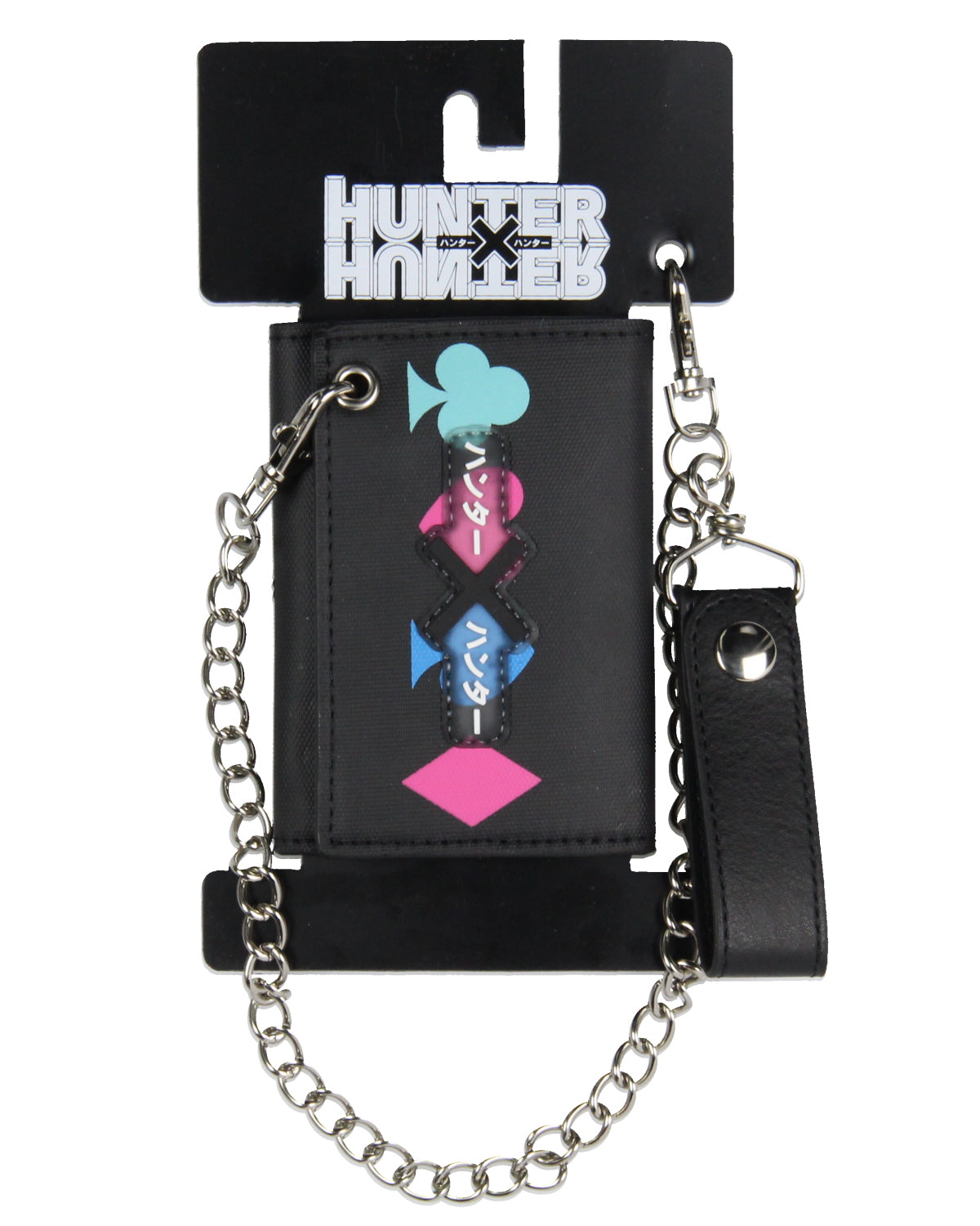 Hunter x Hunter Merch Anime Hisoka Morrow Tri-Fold Snap Closure Chain Wallet
