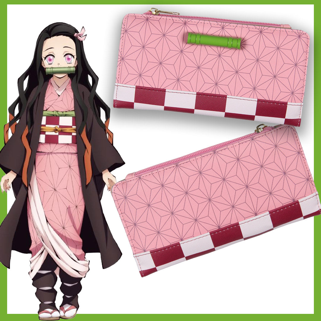 Demon Slayer: Kimetsu no Yaiba Nezuko Costume Print Continental Flap Wallet