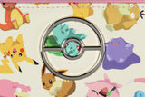 Pokemon Allover Character Zip Around Closure Faux Leather Wallet For Women