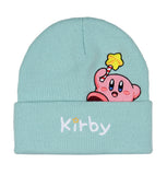 Nintendo Kirby Peek A Boo Embroidered Character Cuff Knit Beanie Hat Cap