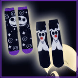 The Nightmare Before Christmas Adult Plush Slipper Socks w/ No-Slip Sole 2 Pack