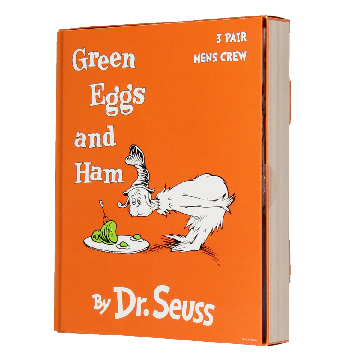 Dr. Seuss Green Eggs And Ham Socks In A Box Adult Mid Calf Crew Socks 3 Pairs