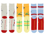 Dr. Seuss Green Eggs And Ham Socks In A Box Adult Mid Calf Crew Socks 3 Pairs