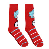 Dr. Seuss Cat In The Hat THING ONE THING TWO Mid Calf Crew Socks