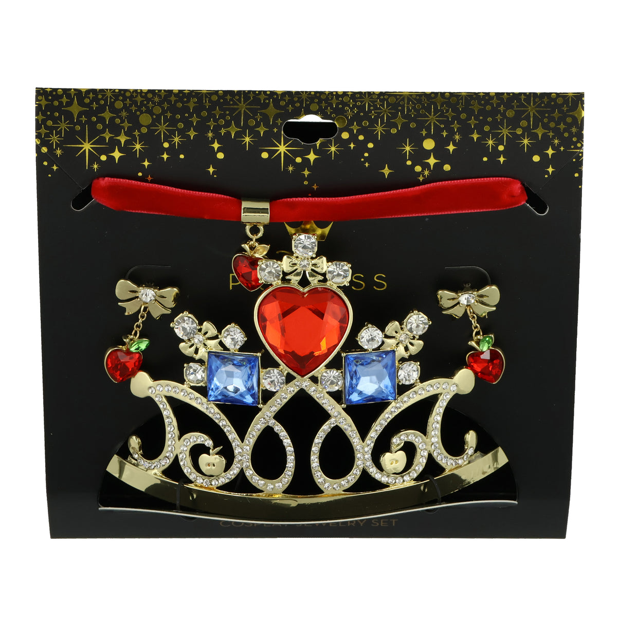 Disney Snow White Womens Costume Accessories 3 Piece Crown Earrings Necklace