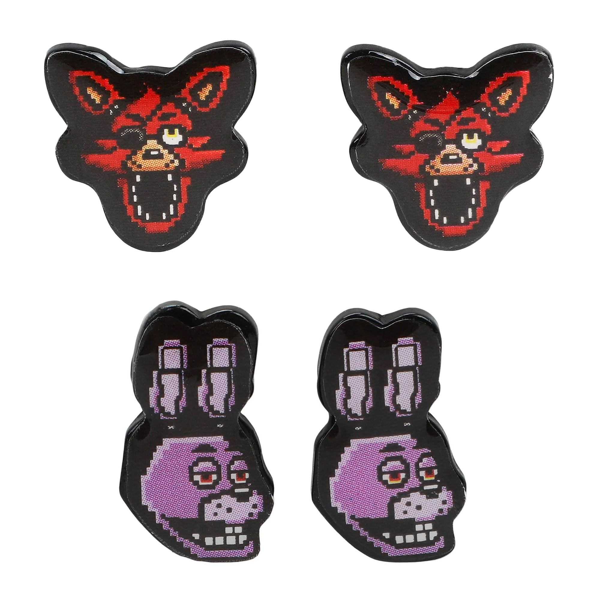 Five Nights at Freddy's Earrings 6-Pair FNAF Character Design Stud Jewelry Set