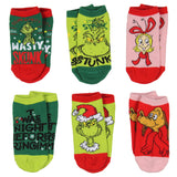 Dr. Seuss GRINCH Boys' Socks Character Low Cut Ankle No Show Socks 6 Pairs
