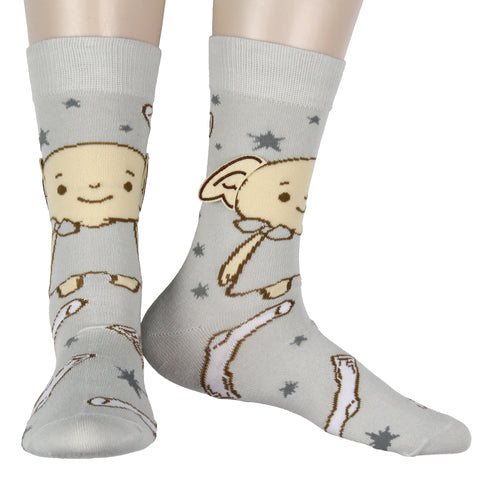 Harry Potter Dobby Elf Socks 3D Ears Chibi Character Adult Stretchy Crew Socks