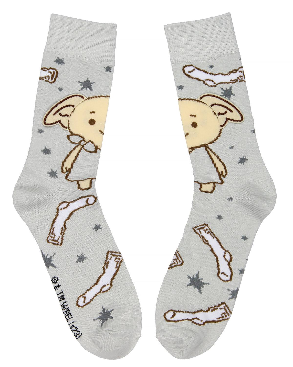 Harry Potter Dobby Elf Socks 3D Ears Chibi Character Adult Stretchy Crew Socks