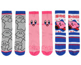 Nintendo Kirby Women's 3-Pack Character Design Anime Crew Socks
