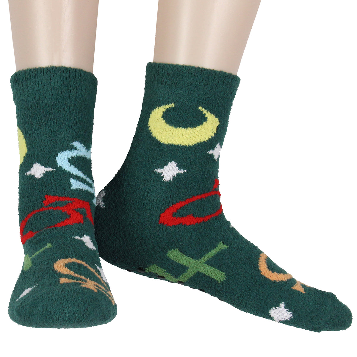 Sailor Moon Socks Women's Artemis And Luna 3D Ears Fuzzy Mid-Calf Crew Socks