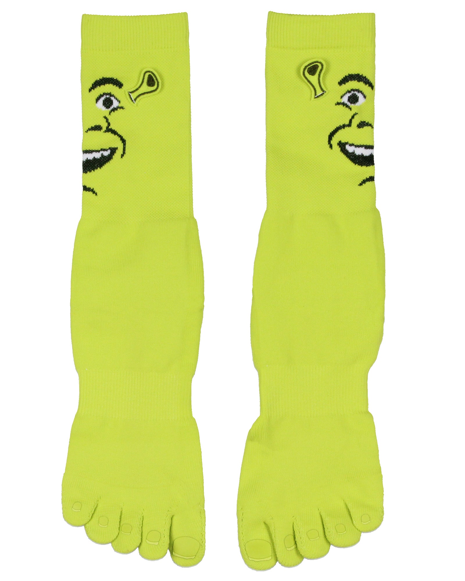 Shrek Big Face 3D Ears Character Design Individual Toes Crew Socks
