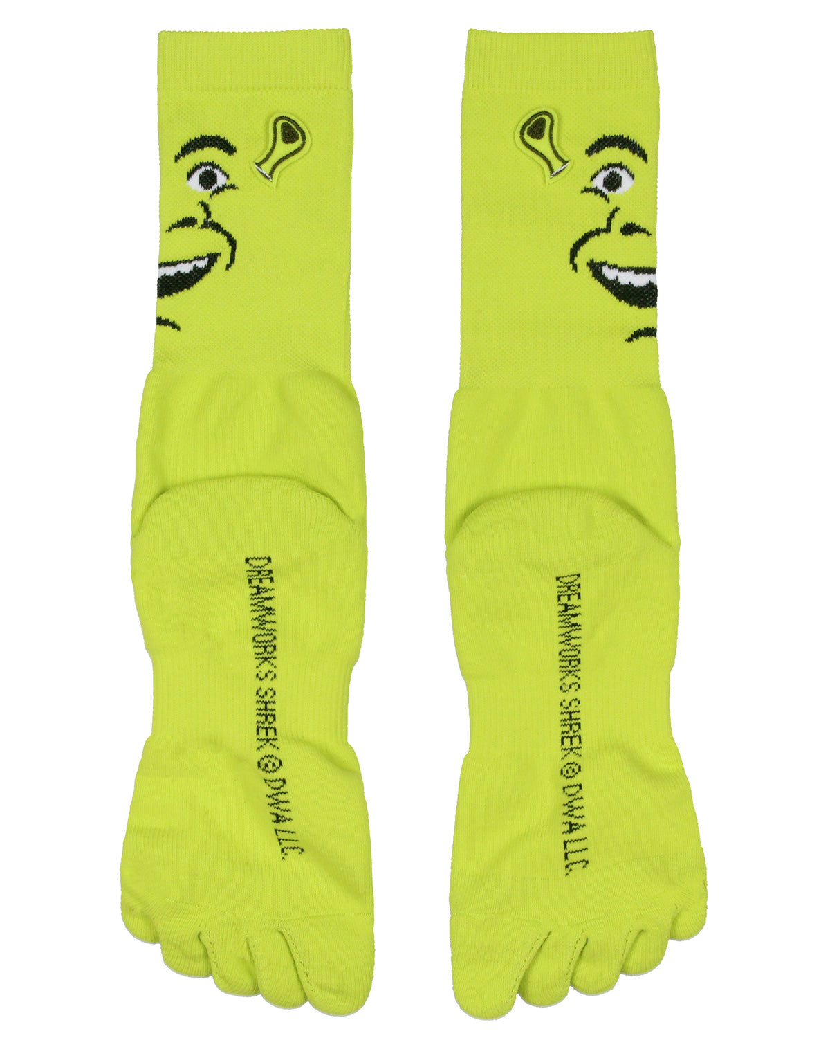 Shrek Big Face 3D Ears Character Design Individual Toes Crew Socks