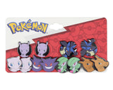 Pokemon Fashion Jewelry Extended Enamel Character Stud 6-pair Earring Set