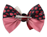 Naruto Shippuden Red Cloud Design Hidden Leaf Charm Alligator Hair Clip Bow