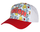 Pokemon Character Collage Sublimated Youth Snapback Trucker Hat OSFM