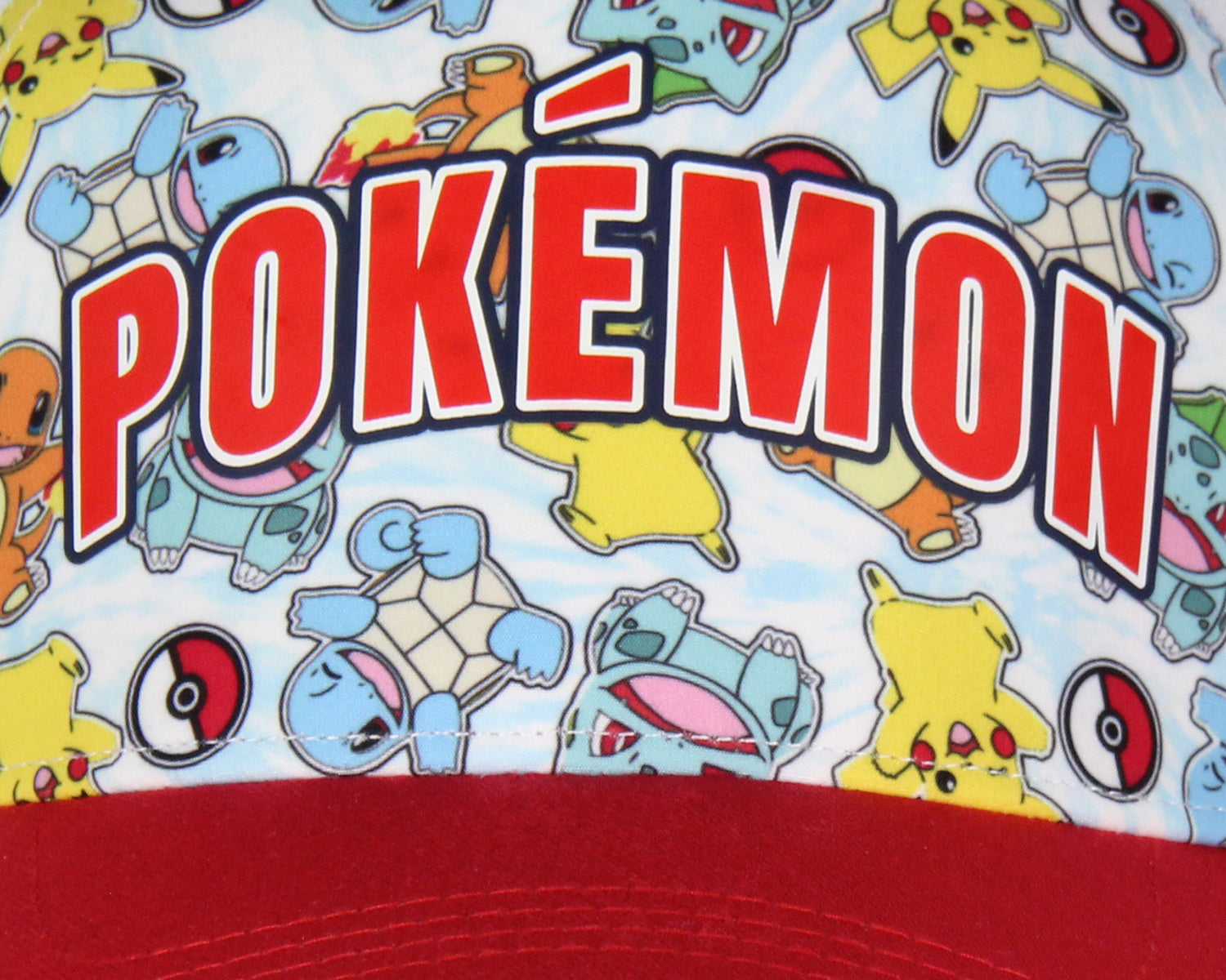 Pokemon Character Collage Sublimated Youth Snapback Trucker Hat OSFM