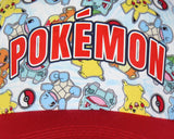 Pokemon Character Collage Sublimated Youth Snapback Trucker Hat OSFM